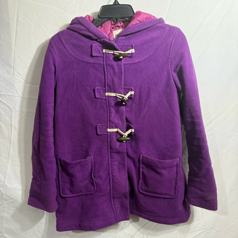 Old Navy Y2K Kids Purple Toggle Fleece Coat Size XL (14)